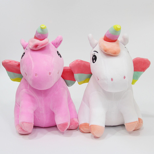 25cm Sitting Unicorn Pliush Toys Soft Unicorn Stuffed Teddy Dolls for Children Gift Kids Christmas Toys 10pcs