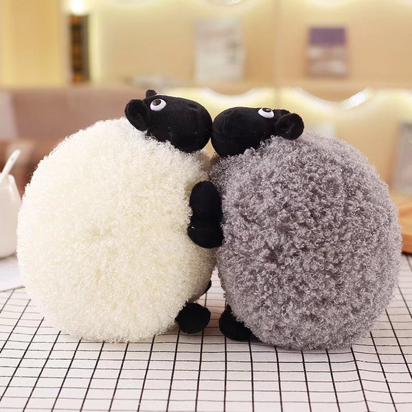 White And Gray Sheep Plush Stuffed Toy Doll Fleece Pillow Cute Doll Christmas Gifts For Girls