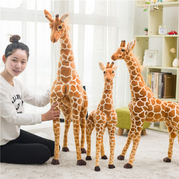 Huge Real Life Giraffe Plush Toys Cute Stuffed Animal Dolls Soft Simulation Giraffe Doll High Quality Birthday Gift Kids Toy