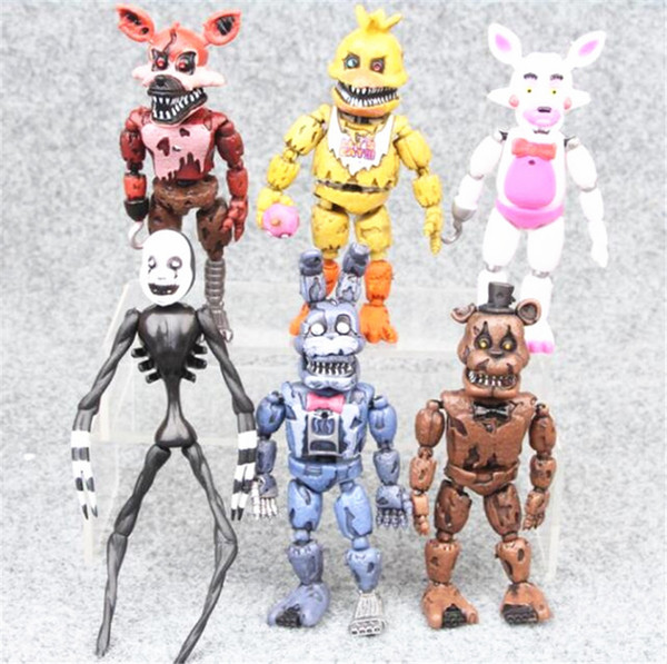 6pcs /Set Five Nights At Freddy 'S Action Figure Pvc Fnaf 15cm Bonnie Foxy Freddy Fazbear Bear Doll