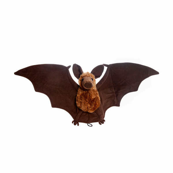 Plush Bat Doll Soft Simulation Stuffed Animal Collection Toys Bat with Wings Christmas Gift for Boys Girls Kids 27*9