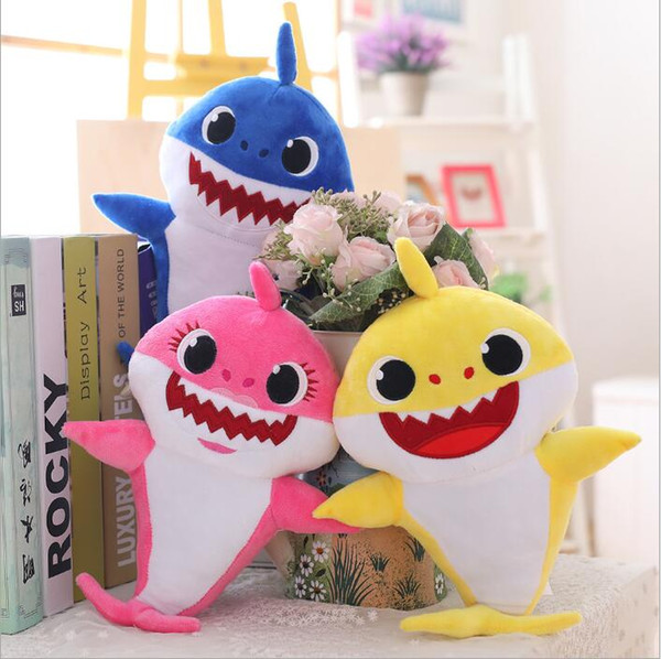 Baby Shark Plush Toys Fox Shark Stuffed Animal Dolls Music Cartoon Stuffed Toy Plush Animals Doll Child Novelty Gift Party Favor 30cm B4528