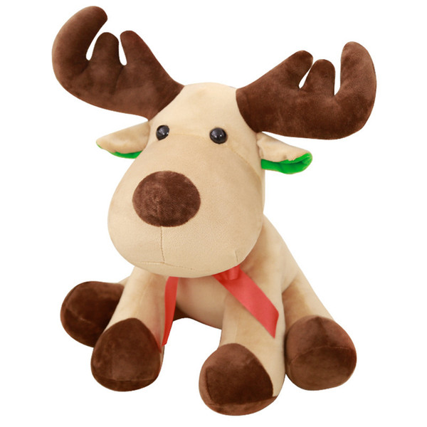 Christmas elk Plush toys cartoon Xmas deer Stuffed Animals 35cm/25cm for children gift C5247