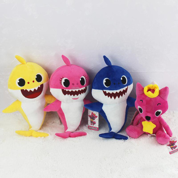 4 Style Baby Shark Stuffed Animals Fox Plush Dolls 2019 New Cartoon Sharks Action Figure Toys Kids Christmas Party Best Gifts 20cm~32cm