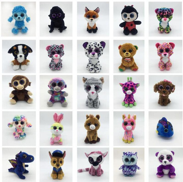 TY Beanie Boos Plush Stuffed Toys 15cm Wholesale Big Eyes Animals Soft Dolls for Kids Gifts ty Toys Big Eyes Stuffed plush animals