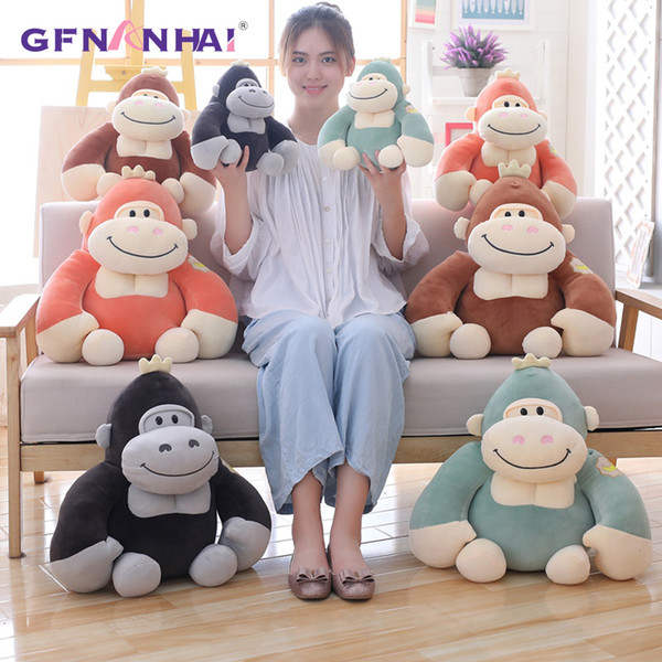 1pc 28/38cm Cute King Kong Plush toy kawaii Monkey Gorilla Dolls Stuffed Toys for Children Kids Birthday Gift