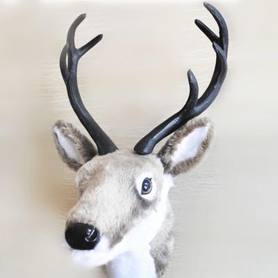 Deer Head Model Creative Home Pendant Simulation Deer Head Christmas Gifts Funny Toys Christmas Wall Decoration