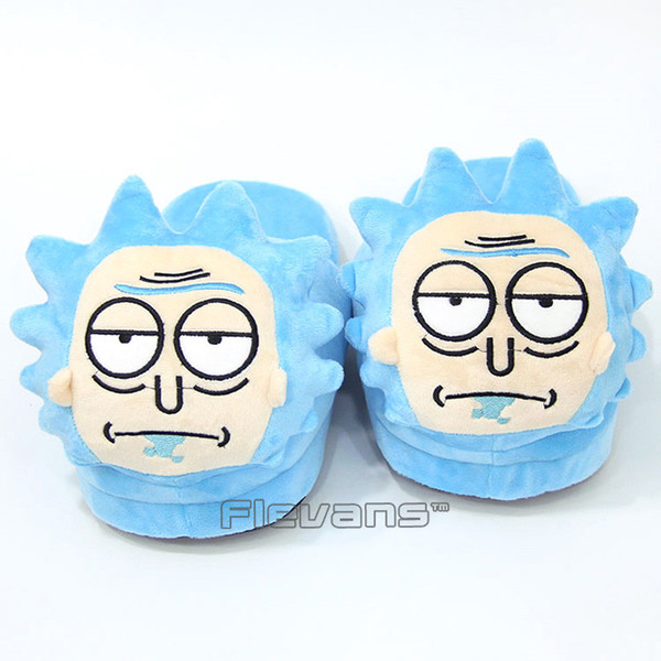 Rick and Morty Mr. Meeseeks / Morty Smith / Rick Sanchez Plush Slippers Winter Indoor Shoes Soft Stuffed Toy Doll