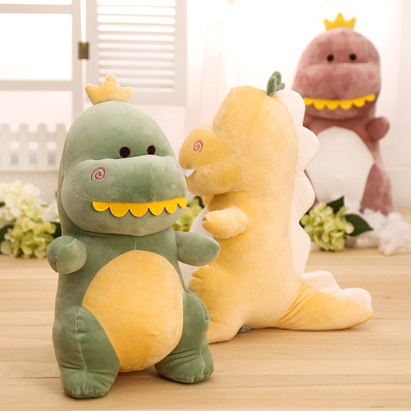 Small red, green and yellow dinosaur doll plush toy puppet girl sleeping pillow doll doll bear hug to send his girlfriend