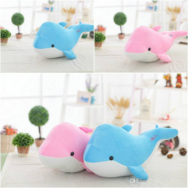 100 piece cute 25cm length blue and pink dolphin plush pillow soft toy,kawaii plush animal peluches stuffed toy