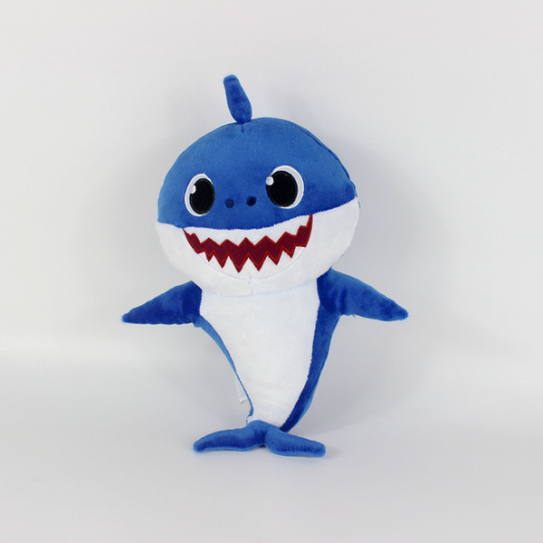 Cute Animal Plush Baby Shark With Music New Baby Shark Dolls 3 Colors (11.8inch) Singing English Song For Children Kids Girl