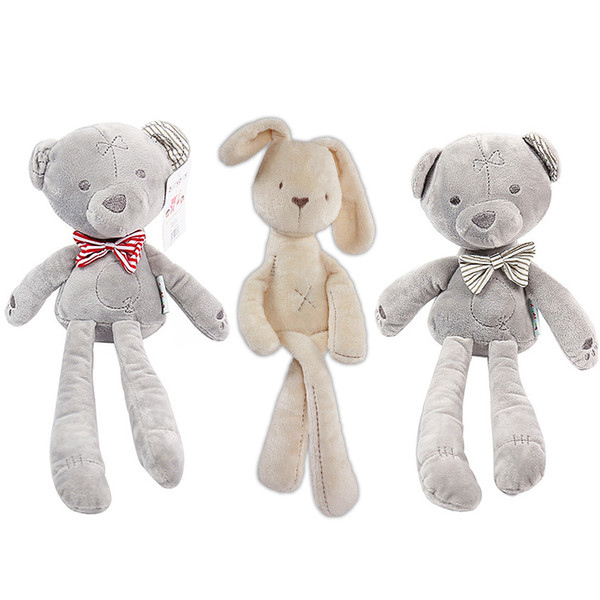 Kids Easter Rabbit Plush Toys Stuffed Animals Soft Bunny Bear Sleeping Dolls Toddler Toys Kids Gifts Bear Plush Toys