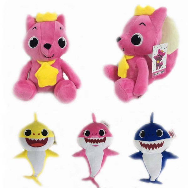 2018 Hot Cartoon PinkFong Plush Fox Baby Sharks Dolls Animal Toys Plush Stuffed Animal Collectible Soft Doll Toy Christmas Gift