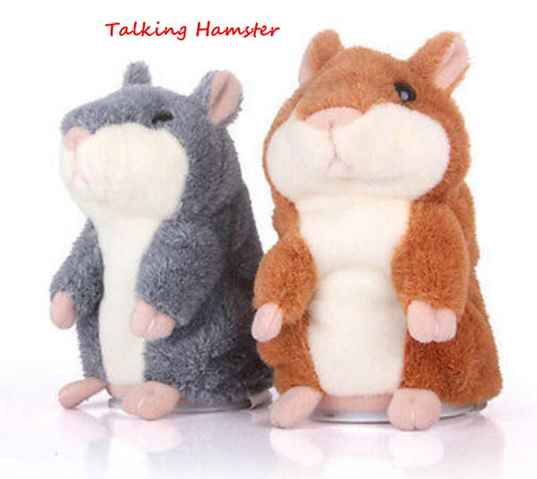 Talking Hamster Plush Toy Cute Speak Sound Record Hamster 15cm hamster pet talking record Mouse Plush Kids Toy KKA1507