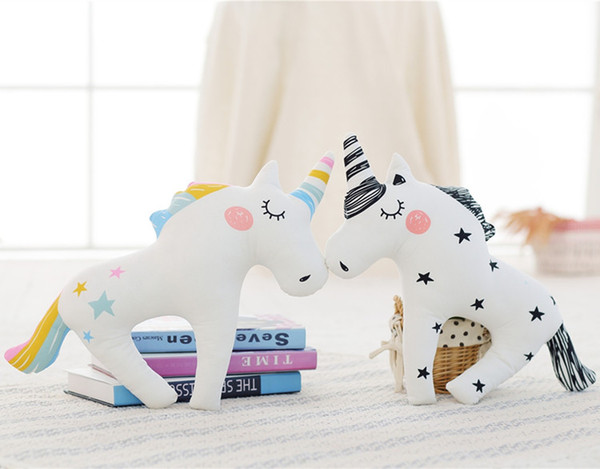 INS decorative unicorn toy Plush Toys pillow photo children's room layout pony doll Plus Animals wholesale 