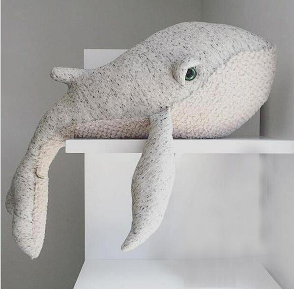 Baby Plush Stuffed Toy Kids Cotton Plush Dolphin Pillow Super Soft 35in Infant Sleeping Doll Kid Plush Toy Children Kawaii Decor