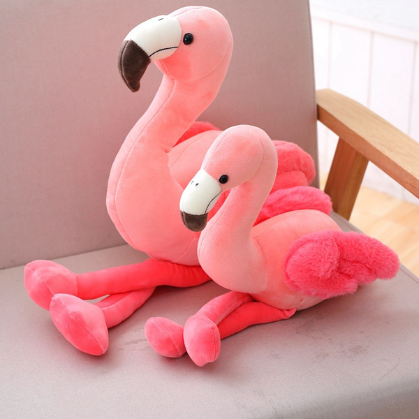 INS lovely flamingos tuffed cloth plush toy baby cartoon appeases toy 25cm/38cm contain the leg height 3D cotton stuffed dolls YA0276