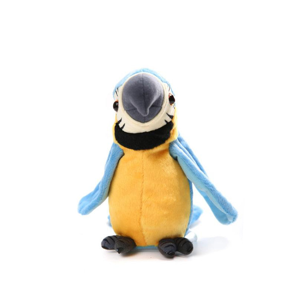 Parrot Electric Plush Doll Filled PP Cotton Learn Speaking Shake Head Swing Wings 120 Music Sound Recording Creative Gift Funny Soft Parrot