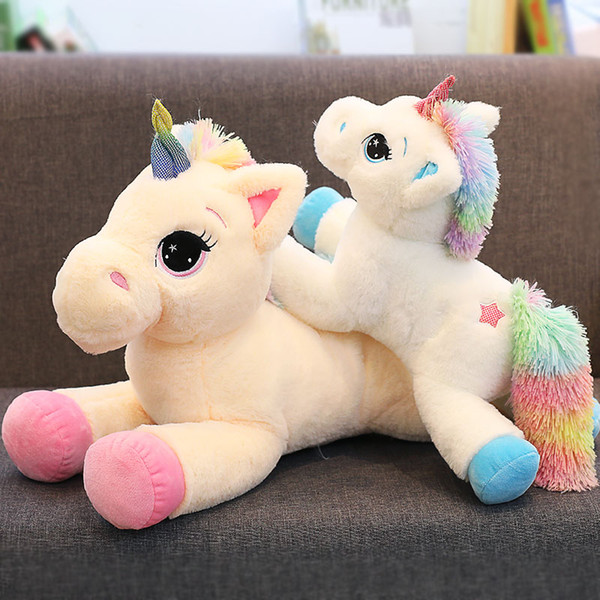 20/40cm Stuffed Animal Baby Dolls Kawaii Cartoon Rainbow Unicorn Plush toys Kids Present Toys Children Baby Birthday Gift