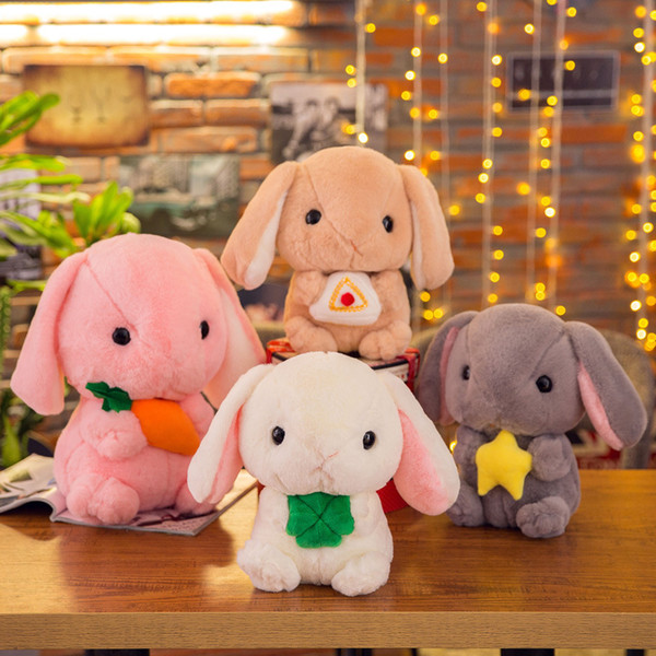 New Kawaii Bunny Anime Cartoon Soft Toys 20cm Crystal Super Soft Bunny Plush Toys Stuffed Doll Kids Baby Plush Dolls