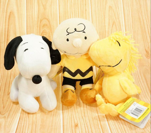 New Peanuts Comics Movie Charlie Brown And Snoopy Plush Toys Dolls Little Cute Woodstock Plush Stuffed Dolls for Kids