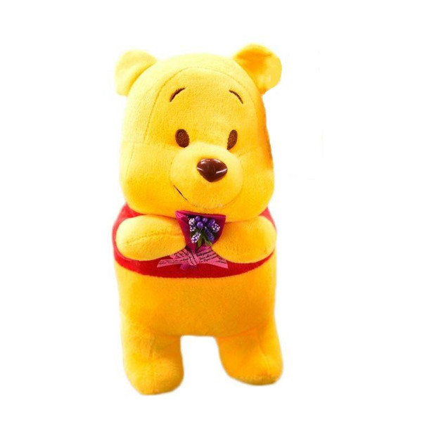 25cm Cute Bear Plush Toys Yellow Soft Stuffed Animals Toy Cartoon Pendant Decorative Kids Dolls Toys for Children