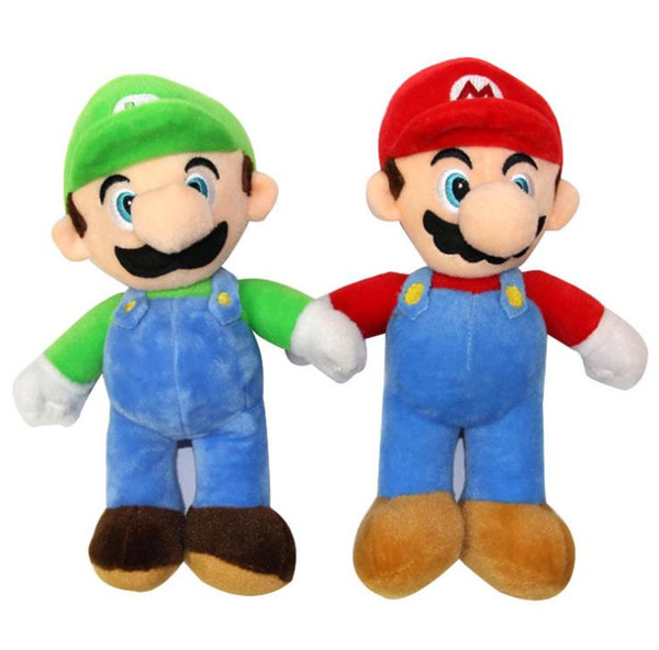 soft classical 25cm Super Mario BrosStand MARIO LUIGI Plush Doll Stuffed Toy