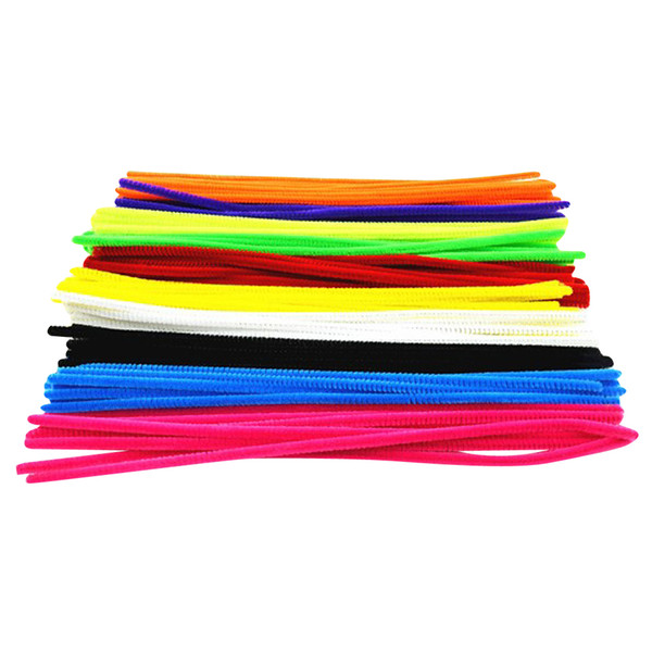 200pcs Montessori Materials Chenille Children Plush Educational Toy Crafts Colorful Pipe Cleaner Toys Handmade DIY Craft