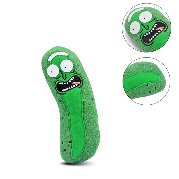 19cm Rick and Morty Pickle Rick Plush Stuffed Toy Doll Cosplay Cucumber And Costume Cucumber Cartoon Cucumber Plush ST195