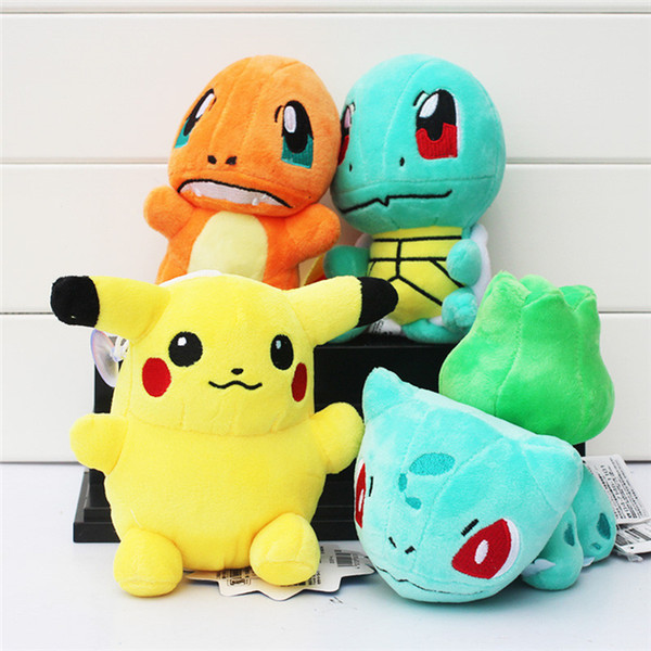 Squirtle Charmander Bulbasaur Pikachu Plush dolls cartoon plush toys Stuffed animals toys soft Christmas toys