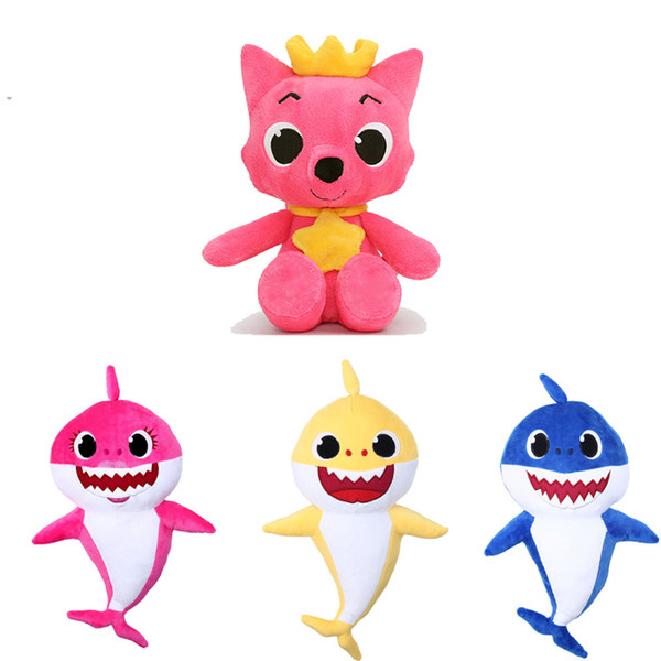 New Cartoon Stuffed Toys Sharks Soft Dolls Pink Fox Plush Toy Cute Baby Kids Gift Plush Stuffed Animal Toys