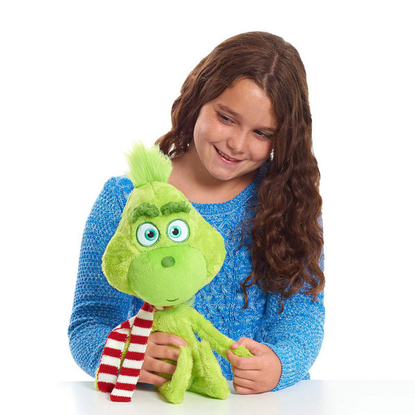 30cm How the Grinch Stole toy Stuffed plush dolls Cartoon Green Grinch Action Figure Toys Kids Gift k002