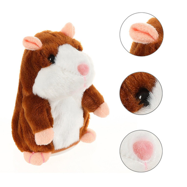 Hamster Mouse Plush Pets Talking Cute Warm Speak Sound Record Hamster Educational Toys for Children Gift Wholesale & Dropshipping