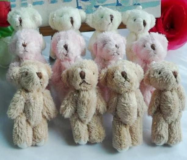 NEW 6CM 3 colour Cute Mini Bear Small joints bear Plush toys Baby doll The best gift Toy dolls Boys Children's gifts