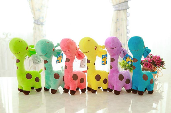 Hot Selling 18cm Giraffe Doll Plush Toys Crystal Ultra Soft Short Plush Color Dot Toy Deer