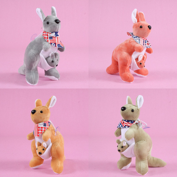 22CM soft plush Toys Australia kangaroo carry a baby plush animal kangaroo Mother and son collection kids toys Gifts