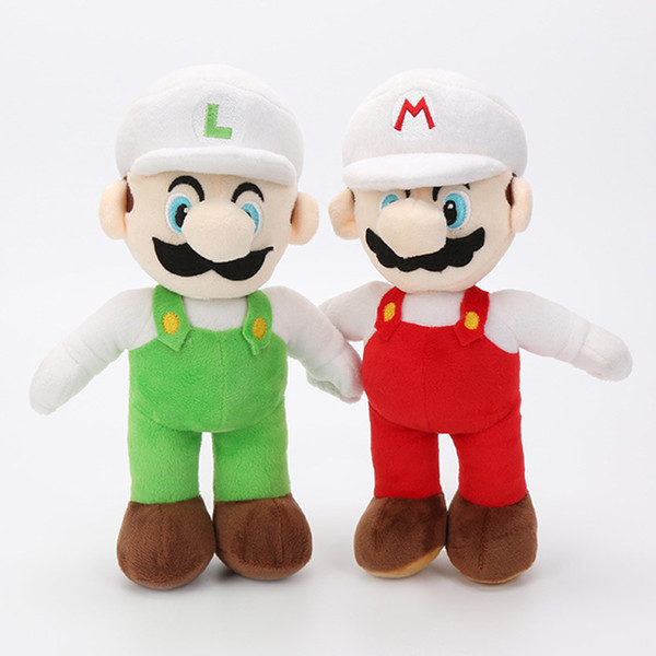 Hot Sale 25CM White MARIO & LUIGI Super Mario Bros Plush Doll Stuffed Toys For Baby Good Gifts Wholesale - 022