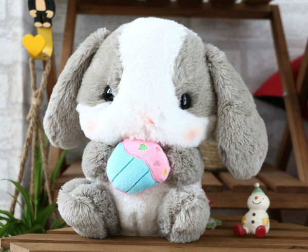 Wholesale- sitting 22cm including ear 30cm Soft adorable rabbit Japanese Amuse Lop plush toy doll rabbit doll birthday gift Best Gift 1pcs