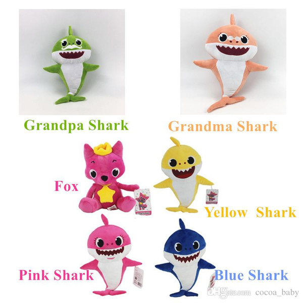 30cm(11.8inch) Baby shark With Music Cute Animal Plush 2019 New Baby Shark Dolls Singing English Song For Children Girl