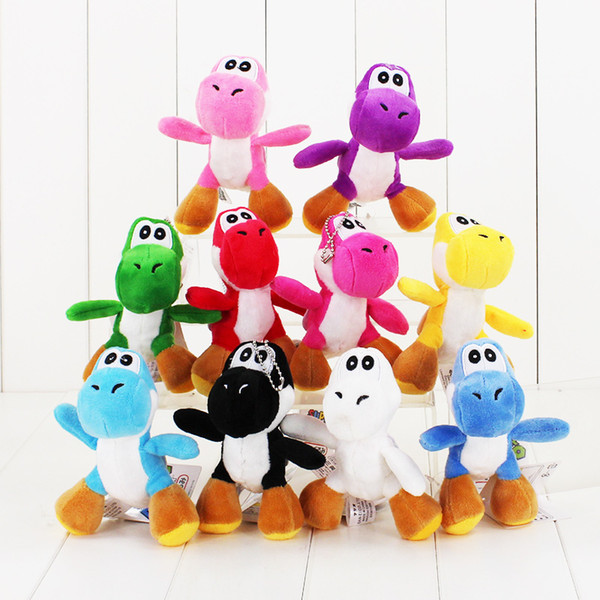 11cm Super Mario Bros Yoshi Dinosaur Plush Toy Stuffed Animals Dolls With Keychain Pendant for Children Toys Gift