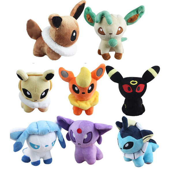 4.8 Inch Figures Plush dolls toys EMS 12cm 8 style children cartoon Espeon Eevee Ball Sylveon Plush dolls toy B001