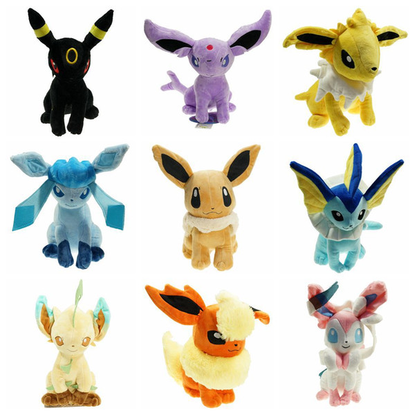 Pikachu Plush toys 30cm sylveon Glaceon Leafeon Jolteon Umbreon Flareon Eevee Espeon Vaporeon with tag Kid