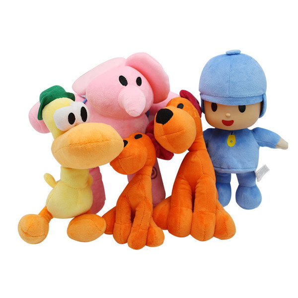 Hot Sale 4pcs/Lot 12-26cm Kids Brinquedos Gift Pocoyo Elly & Pato & POCOYO & Loula Stuffed Plush Toys Good Gift For Children