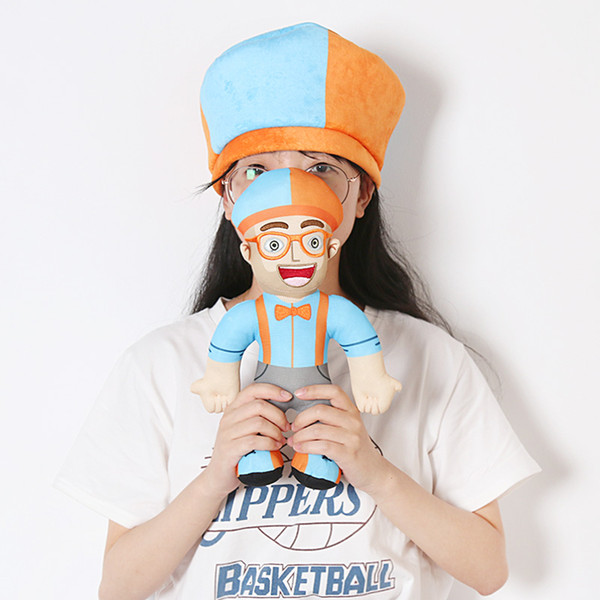 32cm Educational Videos for Kids Blippi Plush Toy Stuffed Toys doll Educational Kids gift Children Present