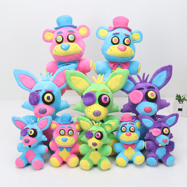 NEW Five Nights At Freddy blacklight Freddy Neon Foxy Neon Foxy blacklight FNAF Plush Doll Stuffed Toy Five Nights At Freddy's