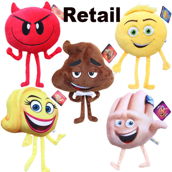 New Arrival Emoji Stuffed Animals Plus Doll 2017 Emoji Cartoon Character Plush Toys 20-25cm Kids Stuffed Soft Toy EMS Fast 