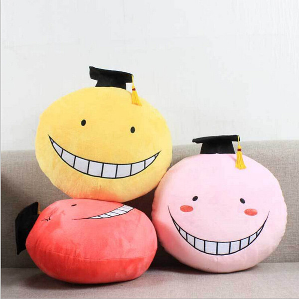 30cm Kawaii Anime Korosensei Soft Plush Emoji Pillow Assassination Classroom Peluche Toy Doll for Kids Gift Home Sofa Cushion