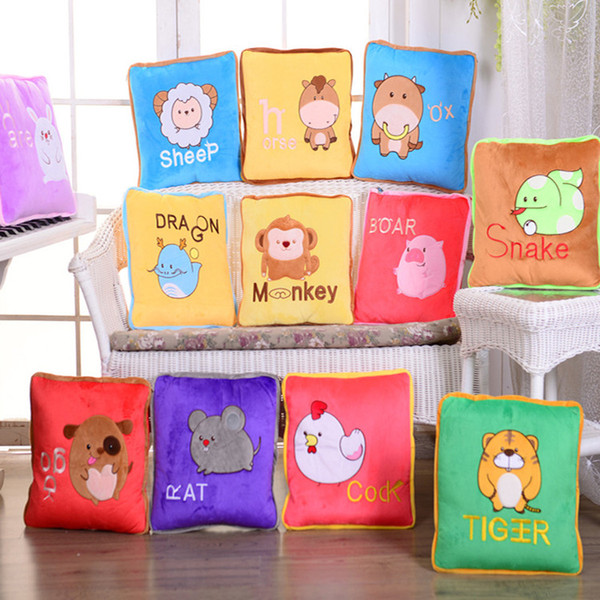 12 Zodiac pillow customs Cushion Cute Lovely Emoji Pillows Cartoon Facial Expression Cushion folding Pillows Pillow Stuffed A-0274