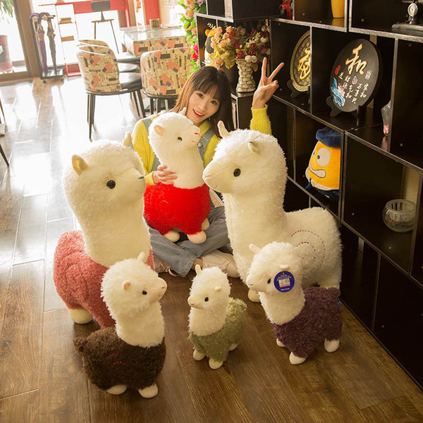 Llama Arpakasso Stuffed Animal 28cm/11 inches Alpaca Soft Plush Toys Kawaii Cute for Kids Christmas present toys 6 colors C5129