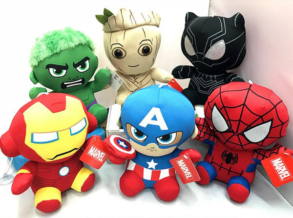 DHL Marvel Stuffed Doll Come With opp Packaging 20CM High Quality The Avengers Doll Plush Toys Best Gifts For Kids Toys